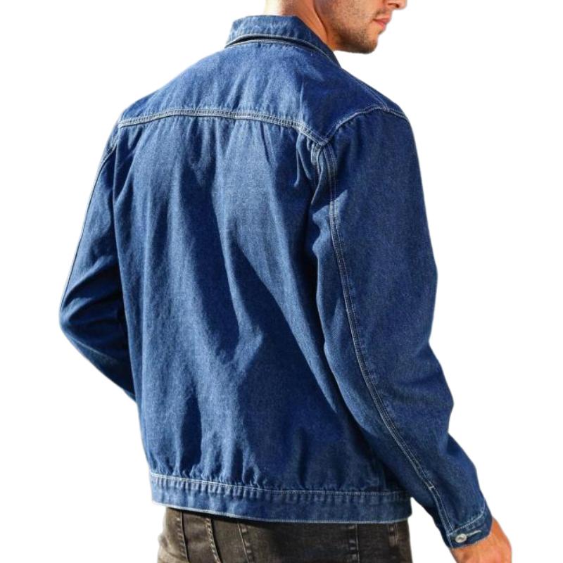 Men's Casual Lapel Denim Jacket 9882784694456