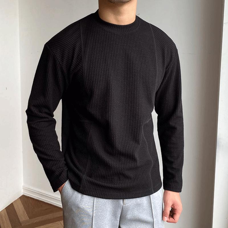 Men's Solid Strip Long Sleeve T-shirt 9261121011896