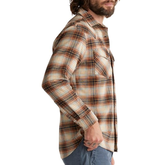 Men's Retro Colorblock Check Long Sleeve Lapel Shirt 9888004473016