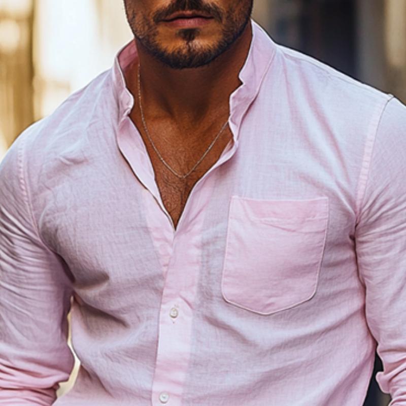 Men's Classic Casual Slim Fit Cotton Long Sleeve Shirt 9883359346872