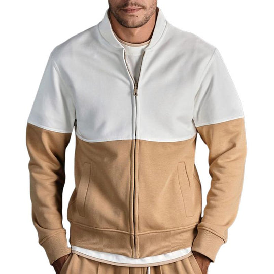 Men's Casual All-match Colorblock Baseball Jacket 9877925527736