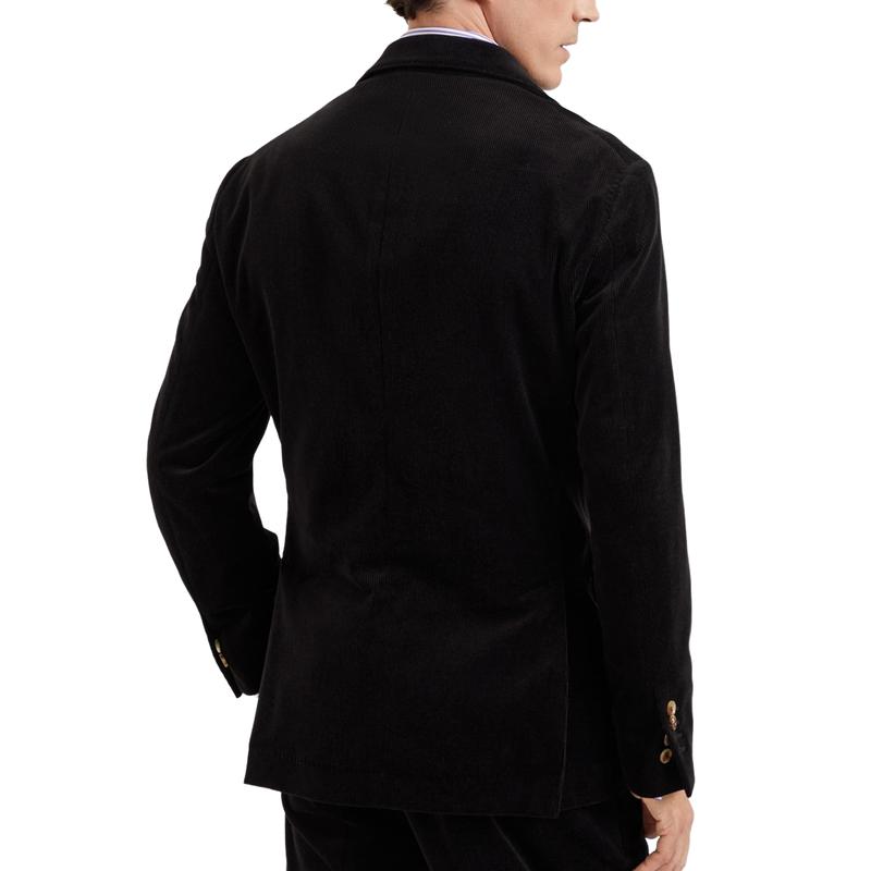 Men's Fitted Classic Corduroy Double-breasted Blazer 9882785022136