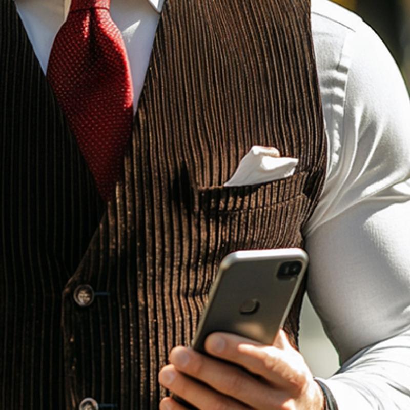 Men's Retro Casual Solid Color Corduroy Vest 9880235311288