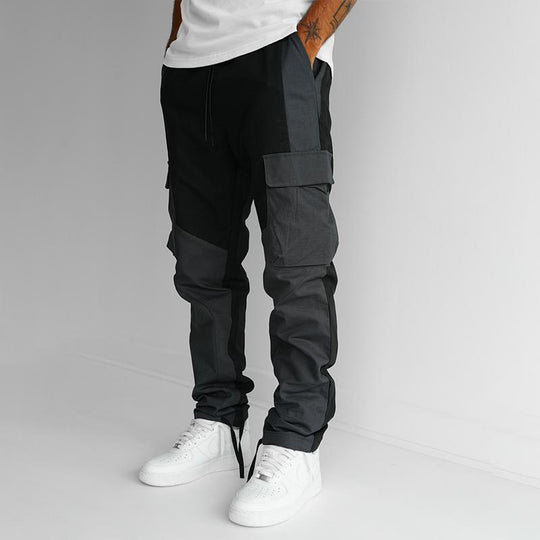 Men's Color Block Multi-pocket Straight Cargo Pants 9261767262392