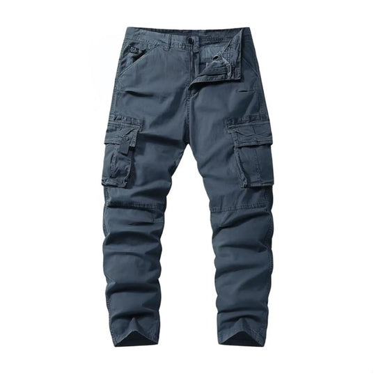 Men's Casual Cotton Washed Colorblock Multi-Pocket Work Pants 9261769654456