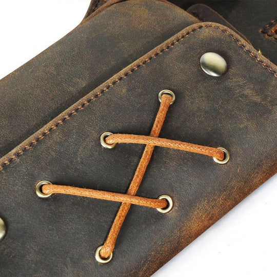 Men's Classic Retro Personality Outdoor  Leather  Waist Bag 9879143350456