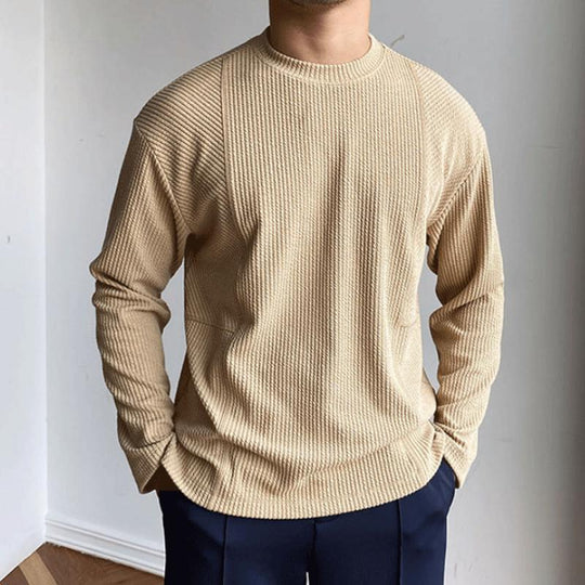 Men's Solid Strip Long Sleeve T-shirt 9261121011896