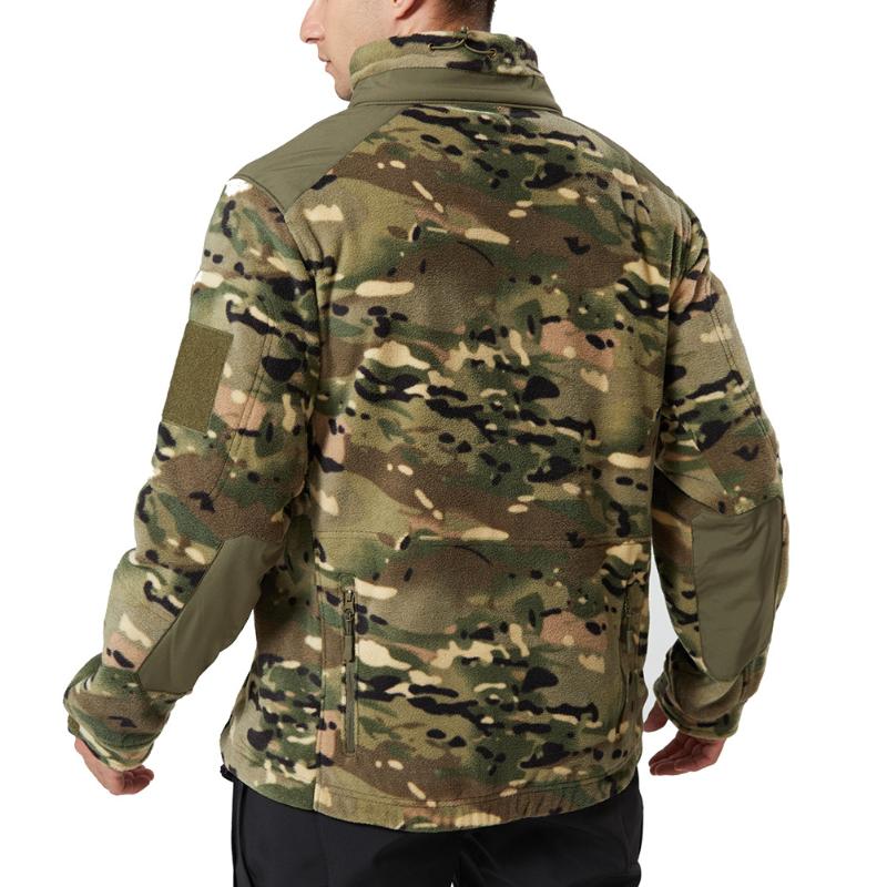 Men's Stand Collar Outdoor Sports Camouflage Fleece Jacket 9261111378104