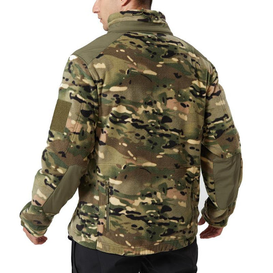 Men's Stand Collar Outdoor Sports Camouflage Fleece Jacket 9261111378104