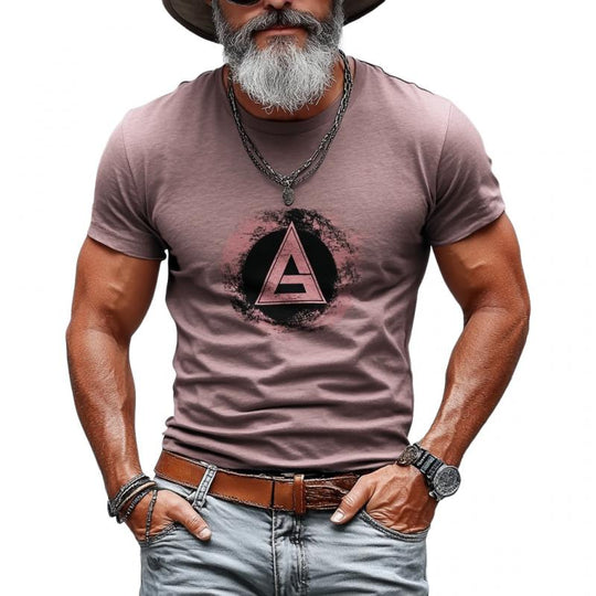 Men's Casual Round Neck Printed Slim Fit Short Sleeve T-shirt 9887360614584