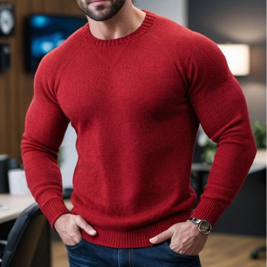 Men's Classic Comfort Slim Fit Crew Neck Long Sleeve Sweater 9262183547064