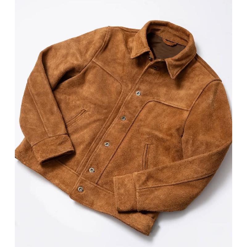 Men's Fashion Vintage Suede Single Breasted Short Jacket 9884643655864