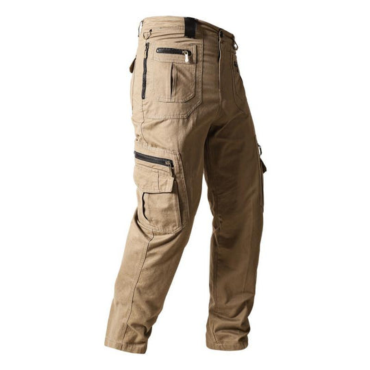 Men's Casual Loose Straight Multi-pocket Cotton Cargo Pants 9261766541496