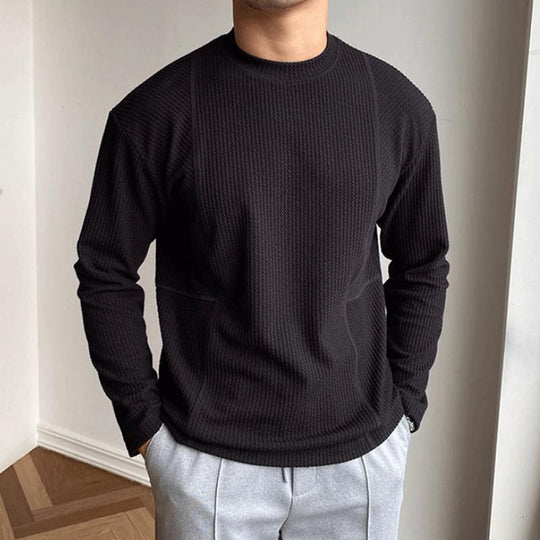 Men's Solid Strip Long Sleeve T-shirt 9261121011896