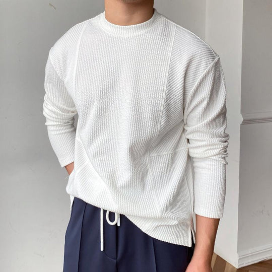 Men's Solid Strip Long Sleeve T-shirt 9261121011896