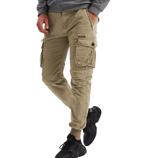 Men's Classic Casual Multi-Pocket Elastic Waist Cuff Pants 9261768409272