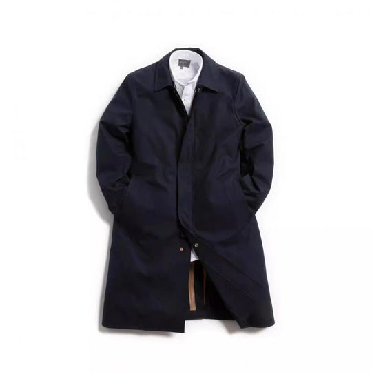 Men's Solid Color Simple Mid-Length Trench Coat 9261106299064
