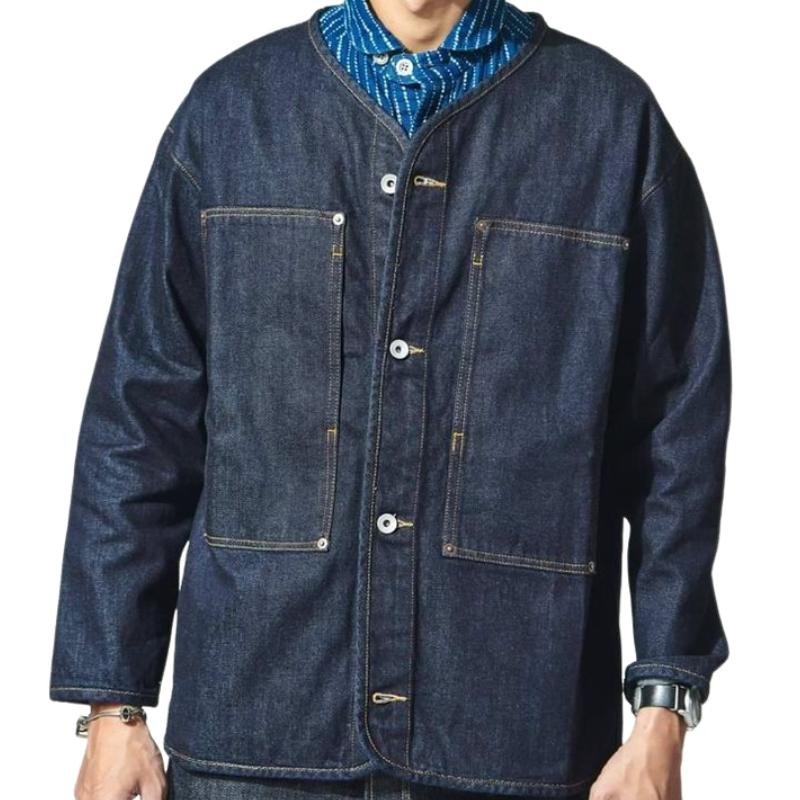 Men's Casual Collarless Denim Jacket 9882784792760