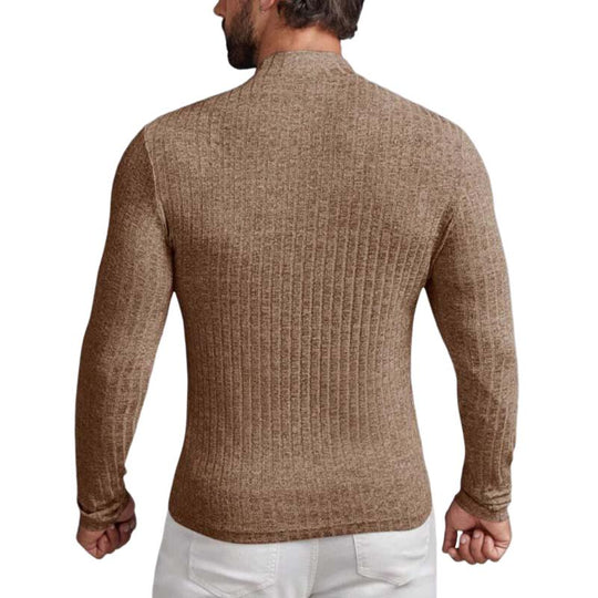 Men's Classic Casual Comfortable Slim Fit Round Neck Long Sleeve T-shirt 9261142311096