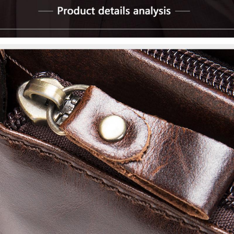 Men's Classic Genuine Leather Waist And Messenger Bag 9262189904056