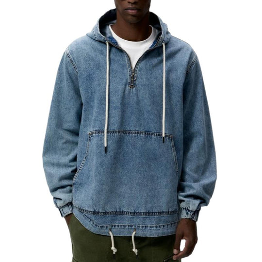 Men's Casual Fashion Denim Hoodie 9883357970616