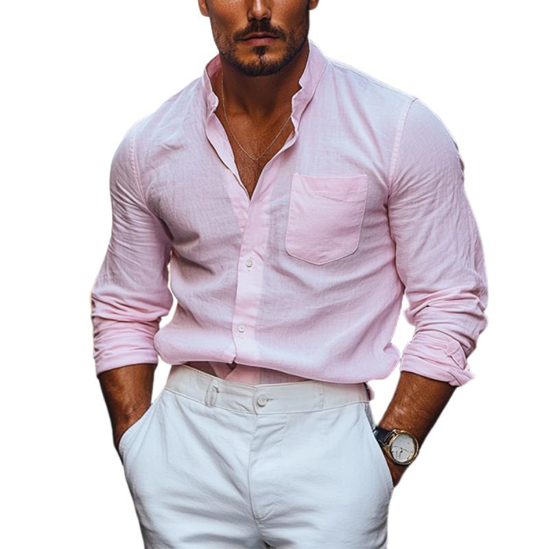 Men's Classic Casual Slim Fit Cotton Long Sleeve Shirt 9883359346872