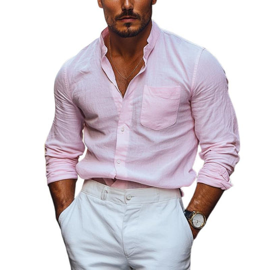 Men's Classic Casual Slim Fit Cotton Long Sleeve Shirt 9883359346872