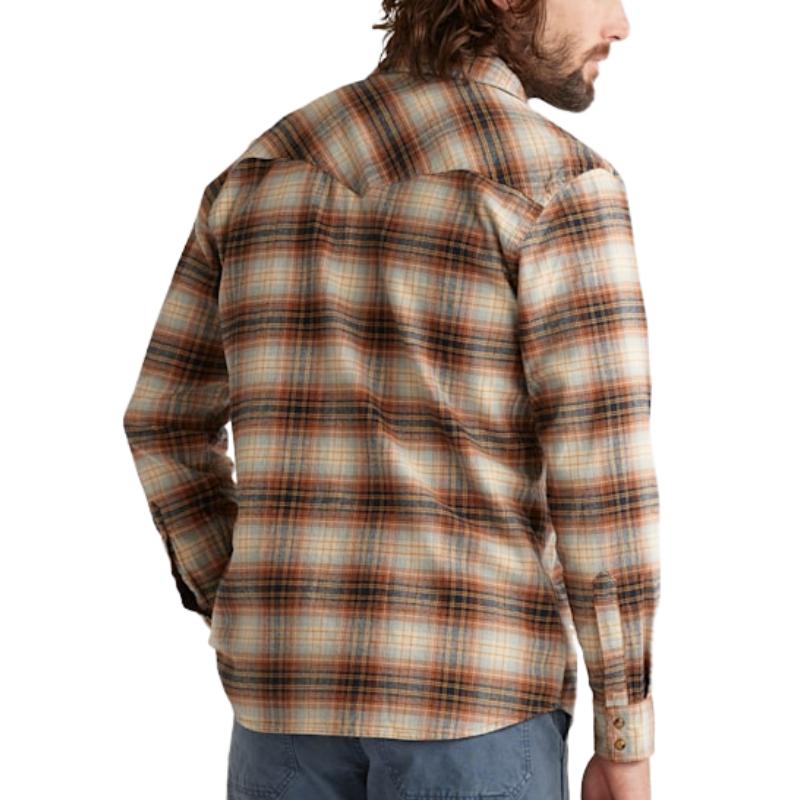 Men's Retro Colorblock Check Long Sleeve Lapel Shirt 9888004473016