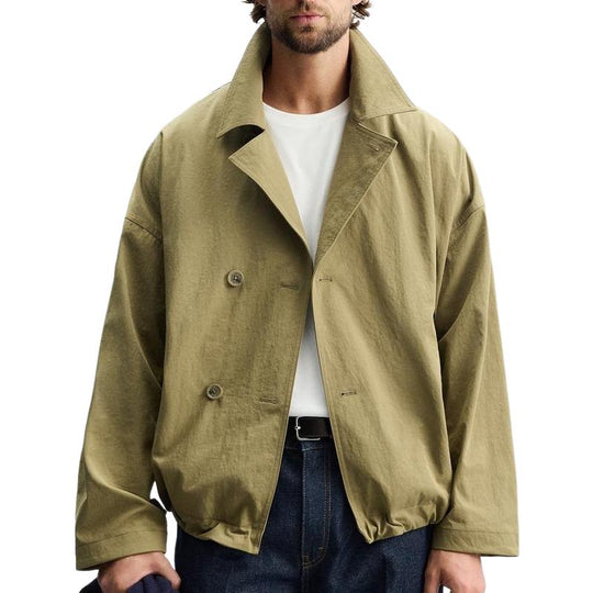 Men's Fashionable Lapel Short Windbreaker Jacket 9886819123384