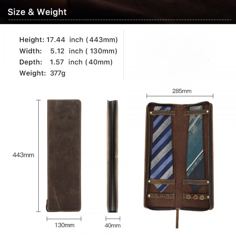 Men's Classic Vintage Portable Tie Storage Bag 9879143219384