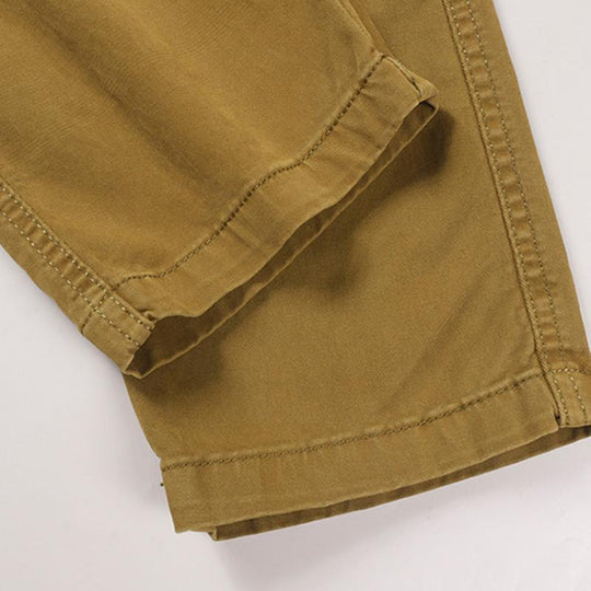 Men's Casual Cotton Washed Colorblock Multi-Pocket Work Pants 9261769654456