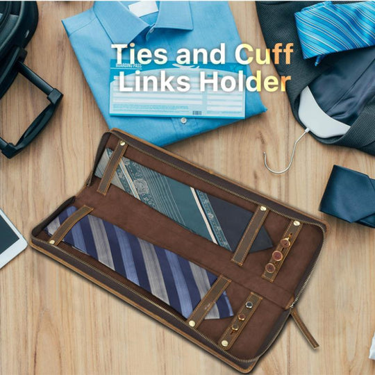 Men's Classic Vintage Portable Tie Storage Bag 9879143219384
