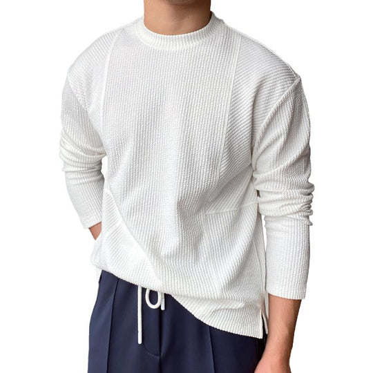 Men's Solid Strip Long Sleeve T-shirt 9261121011896