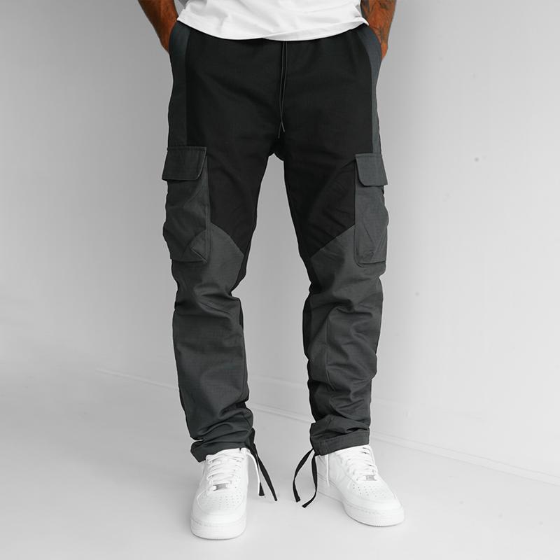 Men's Color Block Multi-pocket Straight Cargo Pants 9261767262392