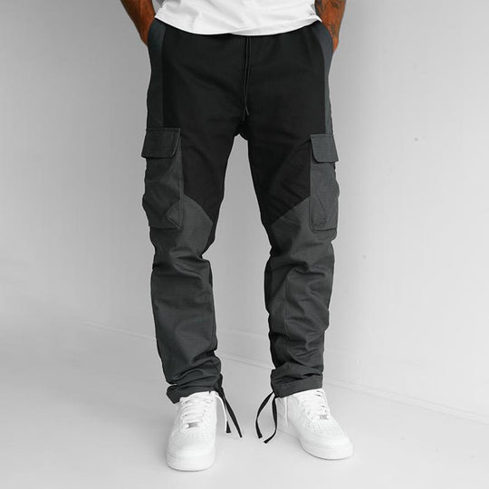 Men's Color Block Multi-pocket Straight Cargo Pants 9261767262392