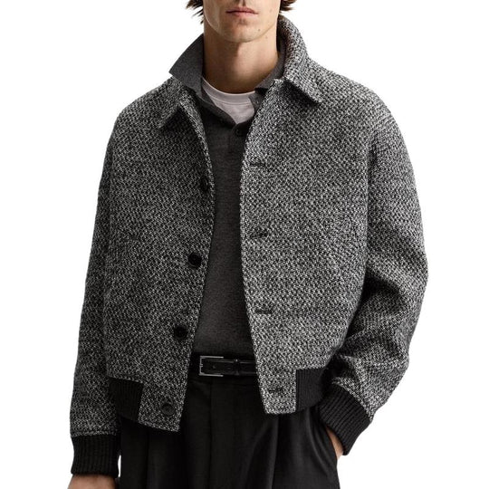 Men's Casual Fashion Crisp Wool Lapel Jacket 9882784596152