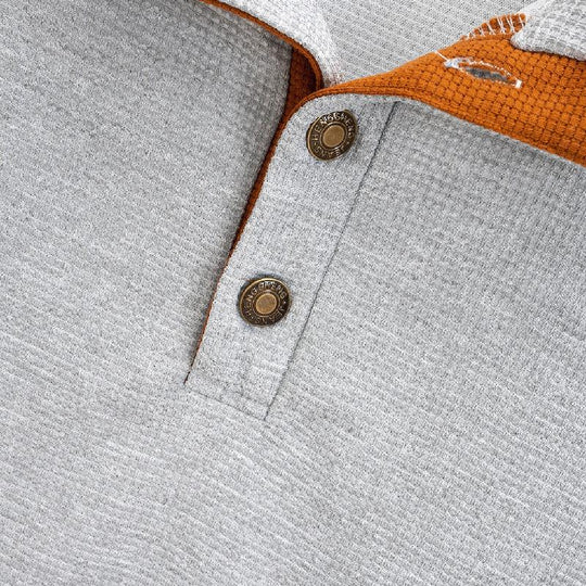 Men's Outdoor Casual Stand Collar Waffle Sweatshirt 9267507626168