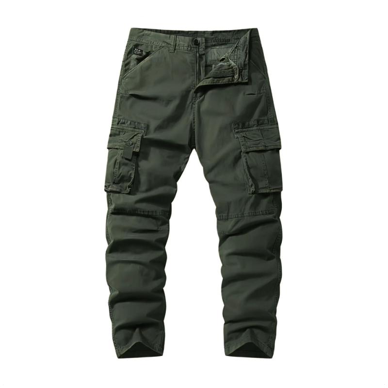 Men's Casual Cotton Washed Colorblock Multi-Pocket Work Pants 9261769654456