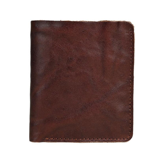 Men's Vintage Top Layer Cowhide Distressed Wrinkled Wallet 9880240095416