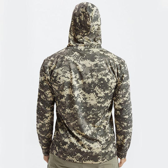Men's Casual Outdoor Camouflage Quick-drying Long-sleeved Hooded T-shirt 9261144309944