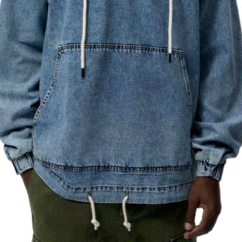 Men's Casual Fashion Denim Hoodie 9883357970616
