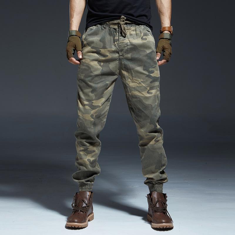 Men's Camouflage Elastic Waist Cargo Pants 9879141679288