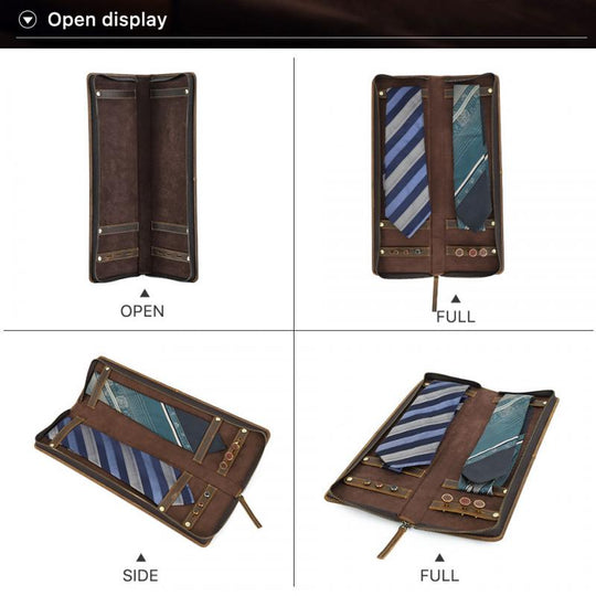 Men's Classic Vintage Portable Tie Storage Bag 9879143219384