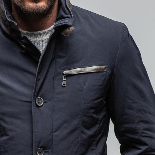 Men's Retro Casual Solid Color Patchwork Padded Zipper Jacket 9261111017656