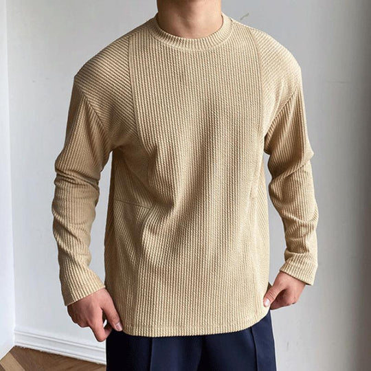 Men's Solid Strip Long Sleeve T-shirt 9261121011896