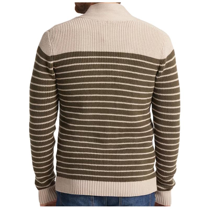 Men's Casual V-neck Striped Long Sleeve Sweater 9262184136888