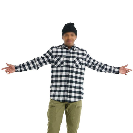 Men's Casual Lapel Plaid Long Sleeve Shirt 9879142924472
