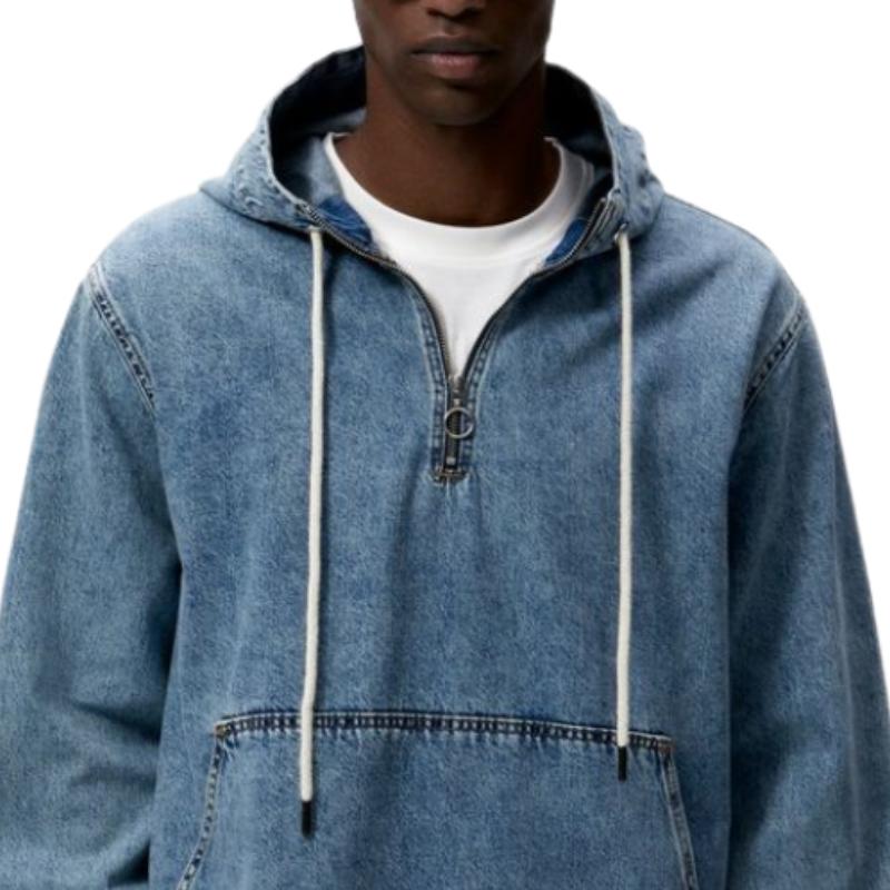 Men's Casual Fashion Denim Hoodie 9883357970616