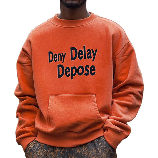 Men's Casual All-match Round Neck Digital Printed Sweatshirt 9879142695096