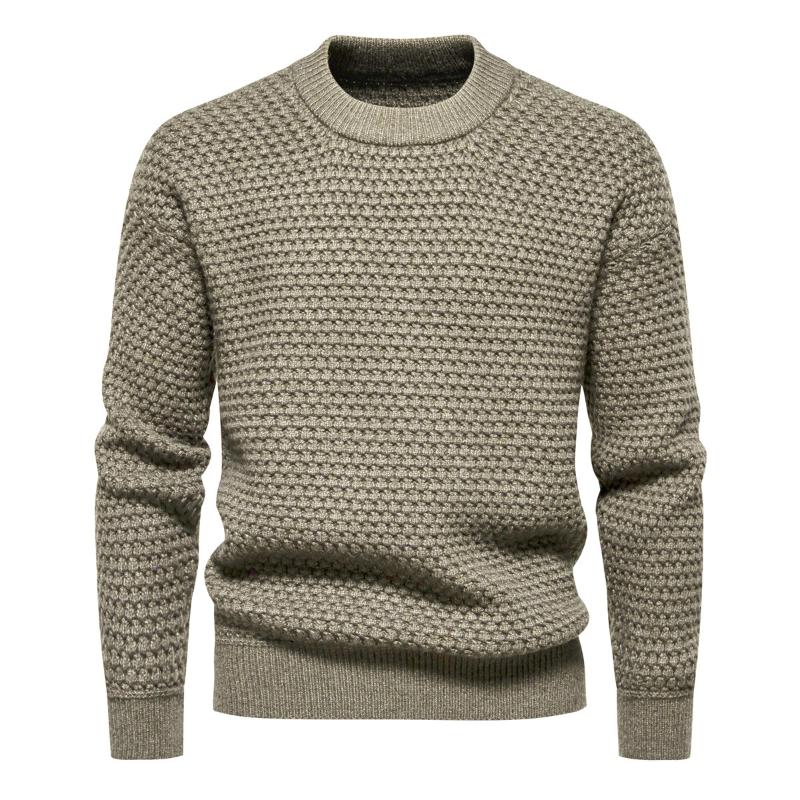 Men's Simple Round Neck Pullover Bottoming Sweater 9262183645368